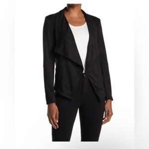 BB DAKOTA STEVE MADDEN HIGH LINE DRAPE BLACK FAUX SUEDE JACKET POCKET NWT XXL​​​